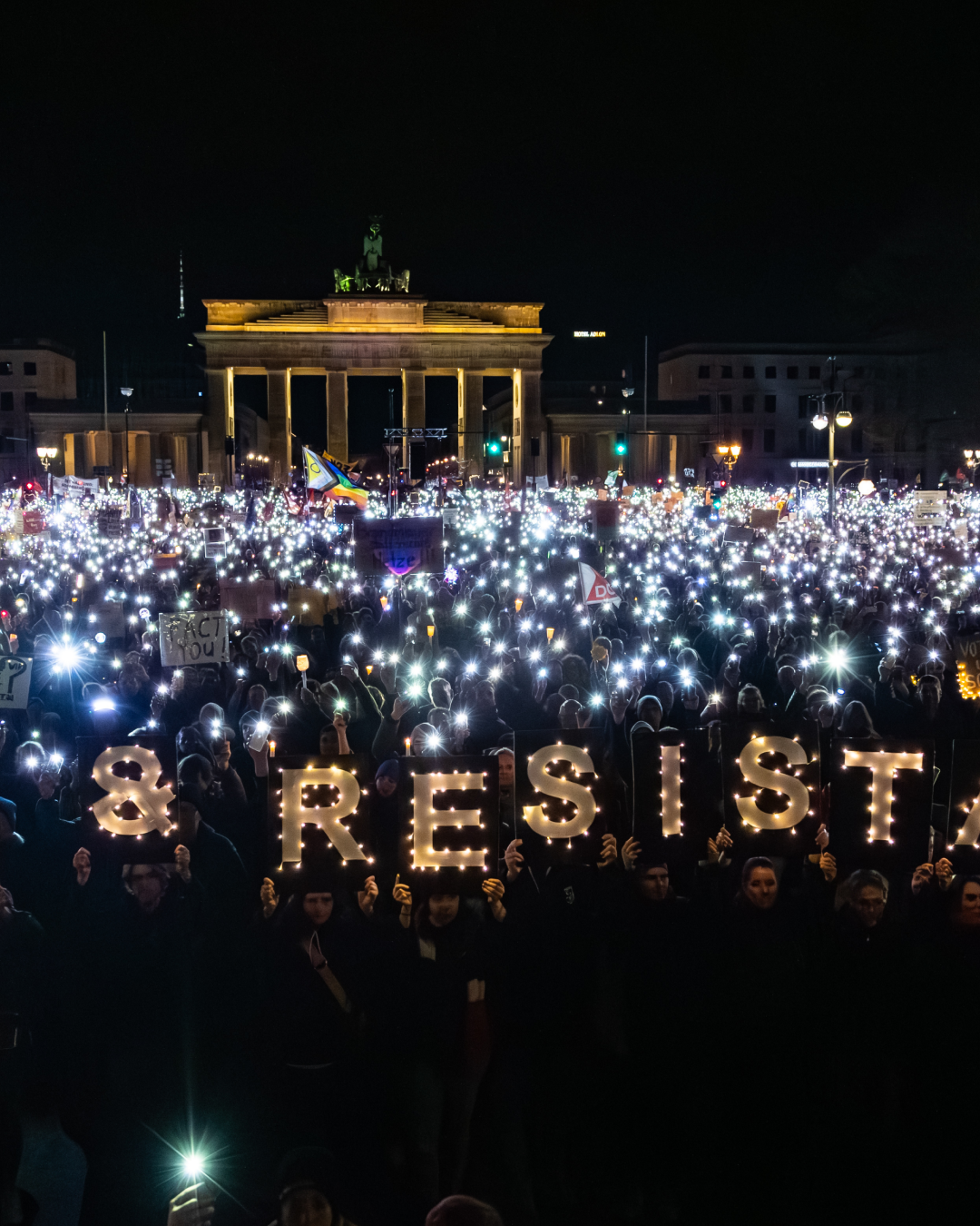 Demonstration vor Brandenburger Tor